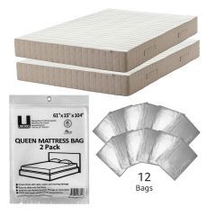 Pack of 12 plastic bags. Give protection on mattress and furniture |UBMOVESIMPLE