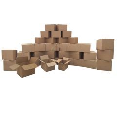 Various sizes of moving boxes accommodate different types of items, ensuring everything is properly organized and protected during the move UBMOVE